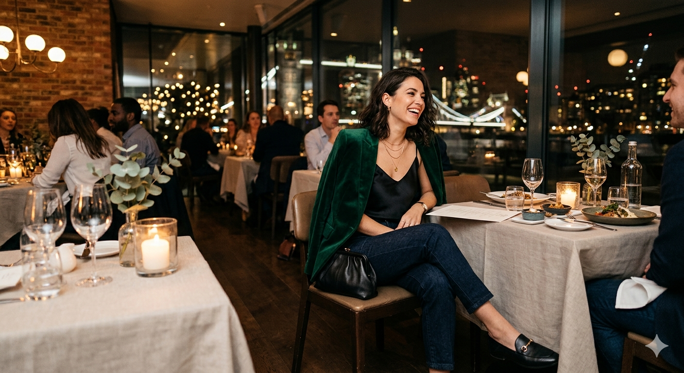 London dinner outfits stylish evening look