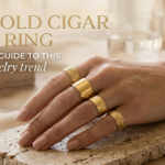 Gold Cigar Band Ring