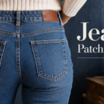 Close-up of blue denim jeans showing a Jeans Patch Pocket with clean stitching, strong pocket placement, and classic denim jeans style.