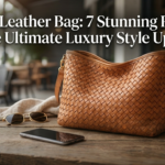 Woven Leather Bag with Stylish Handmade Design